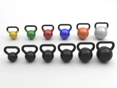 Kettlebell set kettlebells 3D model