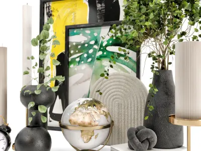 Decorative Set 06 Plants set  3D model