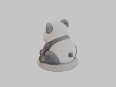 Animal Panda Craft Low-poly 3D model