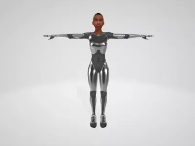 Space Girl Free low-poly 3D model