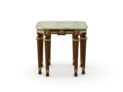 Green onyx side table by Modenese 3D model