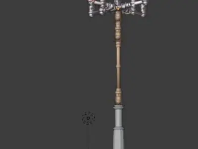 Decoration Light Stand- Vintage Decoration Low-poly 3D model