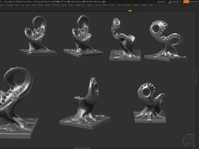 Modern Abstract Decorative sculpture 3d print model 3D print model 8