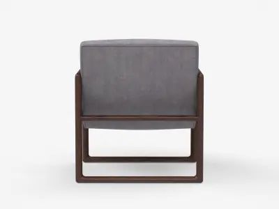 Elodie Armchair axis silver Low-poly 3D model