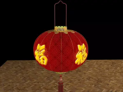 Chinese red lantern  3D model 18
