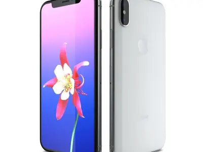 Apple iPhone X iPhone 10 Silver  3D model