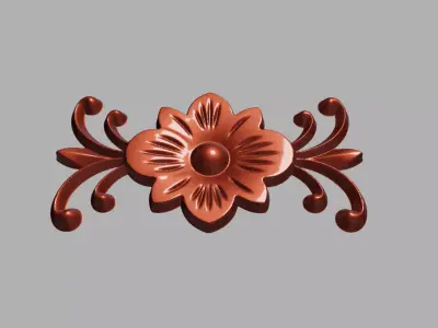 Wood Carving Flower Decor 3D print model purchase
