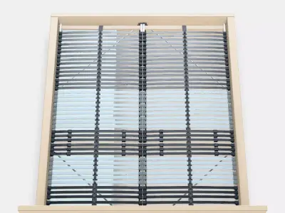 MALM Bed frame high w 2 storage boxes 23 Low-poly 3D model