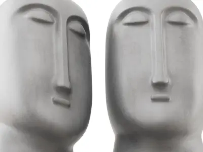 Sculpture abstract face 3D model
