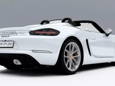 Porsche 718 Spyder 2020 Low-poly 3D model