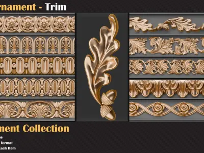 49 Ornament Single- Vol 06 3D model