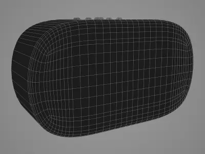 Digital Clock Low-poly 3D model