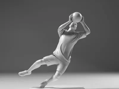 Footballer 05 GoalKeeper 01 Stl 3D print model