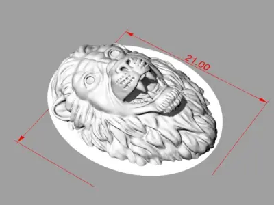 Pendant Lion 3D print model 3D print model