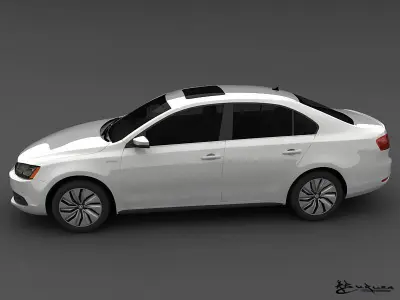 Volkswagen Jetta Hybrid 2013 3D model