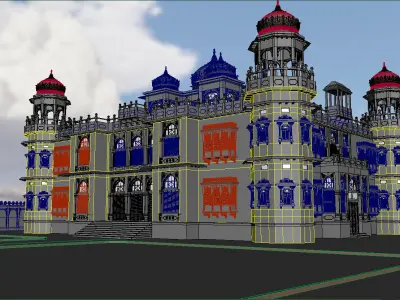 Iconic Mohatta Palace Realistic 3D Model 3D model
