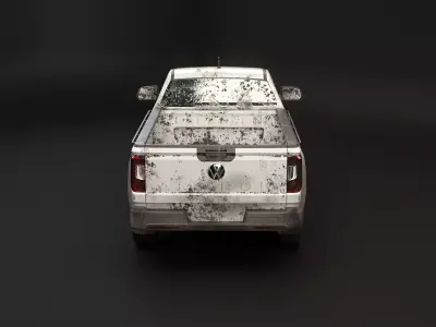 VW Amarok 2024 Base Single Cab Dirt and Mud Low-poly 3D model