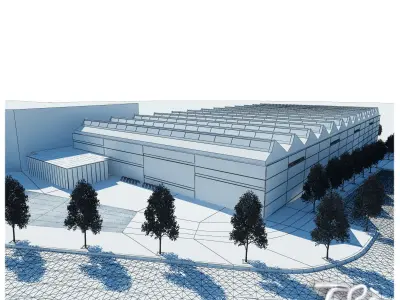 SPORTS COMPLEX BUILDING 3D model
