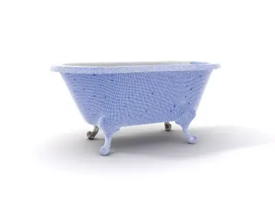 Elegant Clawfoot Bathtub model pack Low-poly 3D model