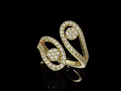 Solitaire ring design 3D print model