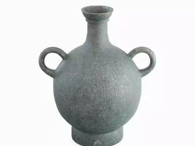 Medieval Decor Vase Set Low-poly 3D model