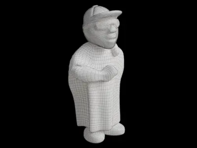 Small Chinese Guy Figure 3D model