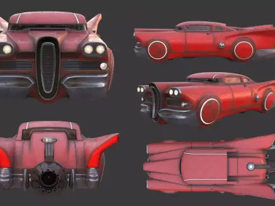 Futuristic flying car 2 3D model