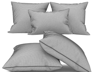 Pillow textile Low-poly 3D model