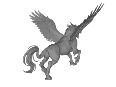 Mystic Hippogriff  3D Sculpture for High Detail Printing 3D print model