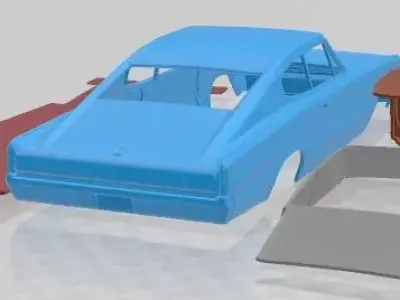 Dodge Charger 1966 Printable Car  3D print model