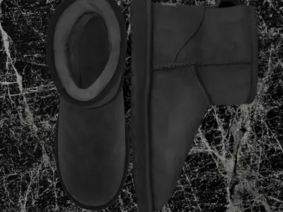 UGG - BLACK 3D SHOES BOOTS Low-poly 3D model