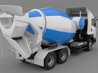 ISUZU DECA-GXZ360 cement Mixer 3D model