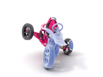 Futuristic Pink Racer model pack Low-poly 3D model