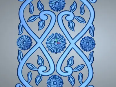 ANIQUE DOOR WOOD CARVED 3D model