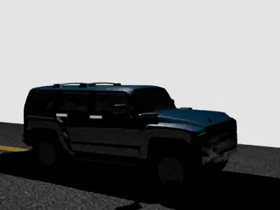3D Rigged car Low-poly 3D model