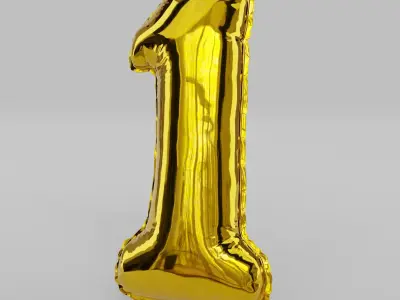 Balloon Numbers 3D model