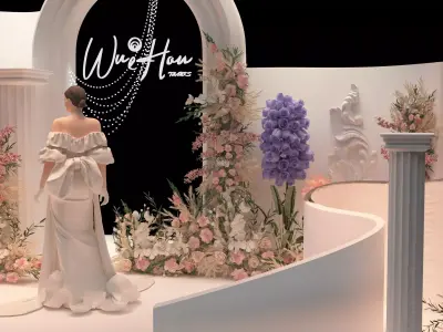 wedding stage 3D model