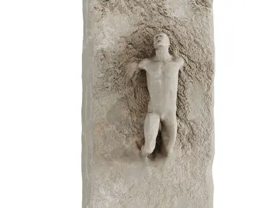Human Sculptures 20 In Stone Low-poly 3D model