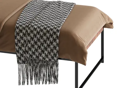 Topeakmart Rustic Metal Bed 3D model