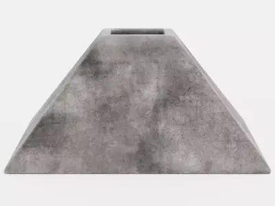 -Concrete Flower Pot V8- 3D model