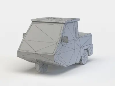 Three wheeled vehicle Low-poly 3D model