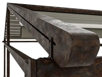 Motorized Pergola 5a rust 2 3D model