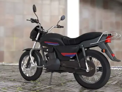 Splendor Motercycle Low-poly 3D model