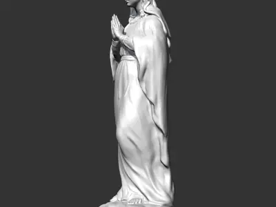 Virgin Mary Statue V2 3D print model 3D print model