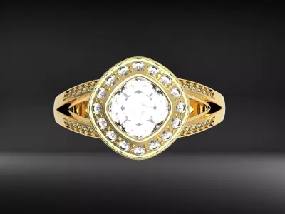 Women ring  3D print model 2