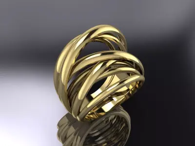 Jewelry Ring Gold 3D print model