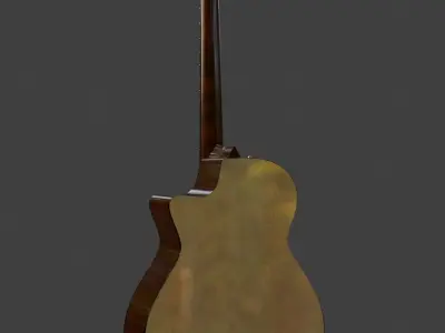 High Quality 3D Detailed Acoustic Jumbo Guitar Model  3D model