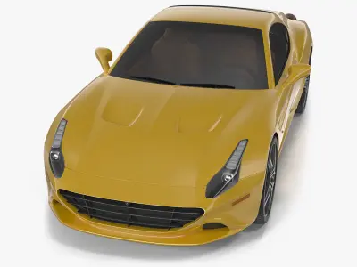 Generic Grand Touring Sports Car Simple Interior 3D model