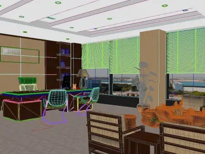 Chinese Style CEO Office 3D model