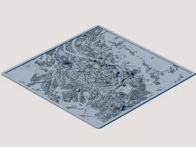 Bilbao City Spain 3D print model